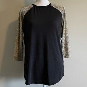 LuLaRoe Black Mid-Long Sleeve Shirt Small